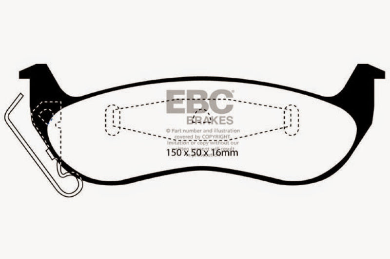 EBC Redstuff Ceramic Low Dust Rear Brake Pads for 2003-2005 Ford Crown Victoria