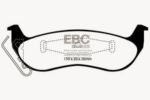 Load image into Gallery viewer, EBC Redstuff Ceramic Low Dust Rear Brake Pads for 2003-2005 Ford Crown Victoria