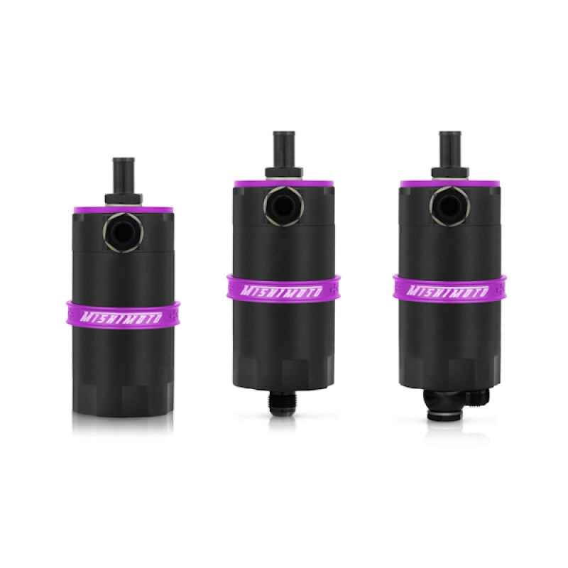 Mishimoto Universal Baffled Oil Catch Can - Purple for Automotive Performance