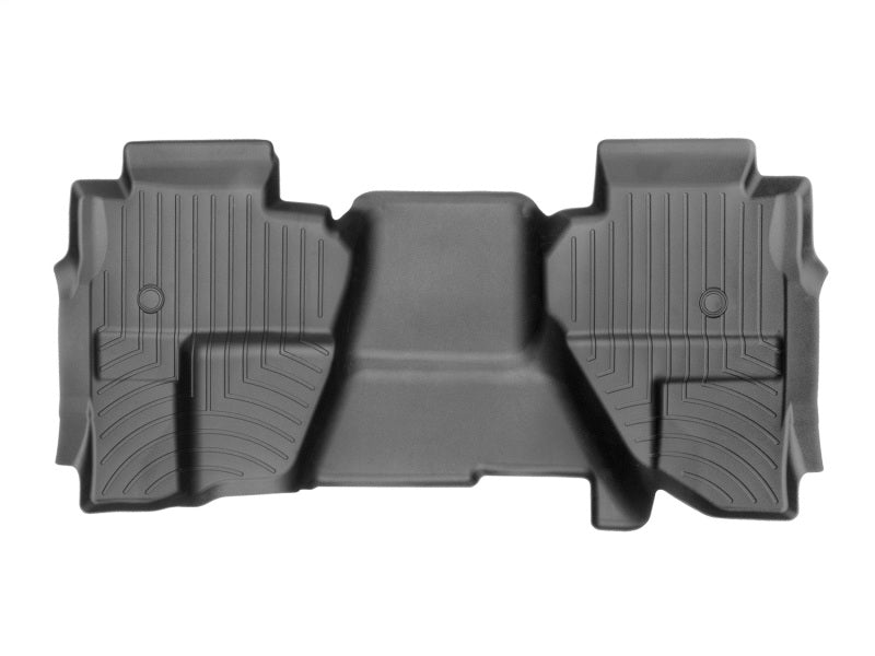 WeatherTech FloorLiner DigitalFit Rear Floor Mat Black for 2014+ GMC Sierra and Chevrolet Silverado Double Cab with Vinyl Floors | Part 449662V