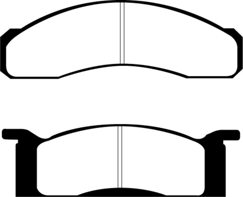 EBC Redstuff Ceramic Low Dust Front Brake Pads for Mercury Cougar 1968-1970