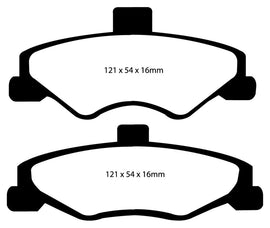 EBC Redstuff Ceramic Low Dust Rear Brake Pads for Pontiac Firebird and Chevrolet Camaro