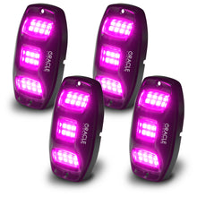 Load image into Gallery viewer, ORACLE Lighting RGB+W Underbody Wheel Well Rock Light Kit – 4 Pieces with Bluetooth &amp; Wireless Remote Control