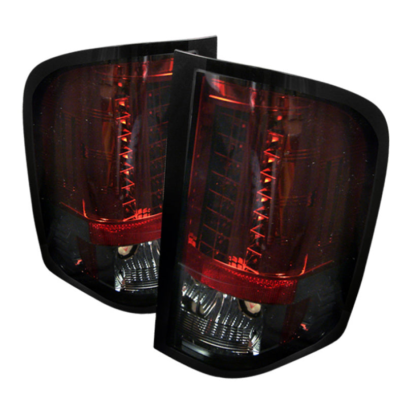 Spyder Chevy Silverado 07-13 LED Tail Lights in Red Smoke - Enhance Your Vehicle's Look