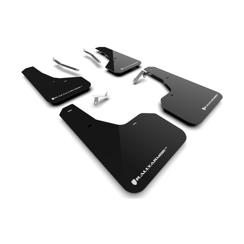 Rally Armor UR Series Mud Flaps for Subaru Forester 2022-2023 – Premium Black and White Polyurethane Protection