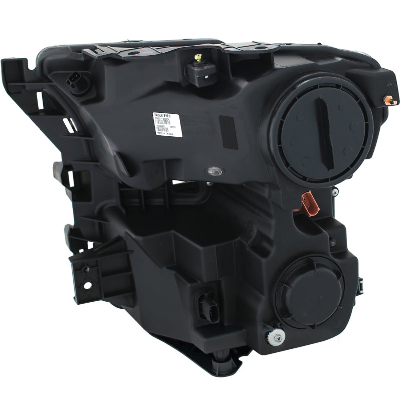 ANZO 2015-2016 Ford F-150 Projector Headlights with Plank Style Design, Black Housing, Amber Lens