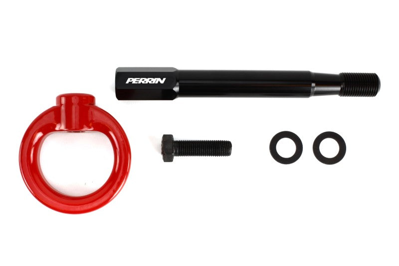 Perrin Performance Front Tow Hook Kit for Subaru WRX, Crosstrek, OBXT, and Impreza - Red (Part #PSP-BDY-237RD)