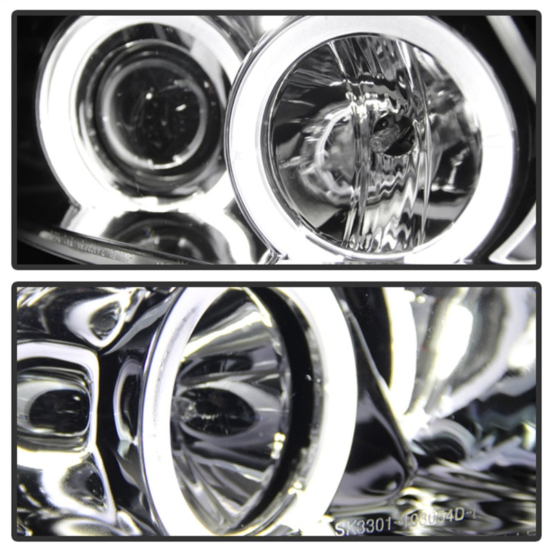 Spyder OEM-Quality Projector Headlights with LED Halo for BMW E90 3-Series (2006-2008) - Smoke Finish