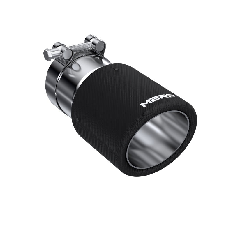 MBRP Universal Carbon Fiber Exhaust Tip 4 Inch OD with 3 Inch Inlet - Dual Wall Angled Design