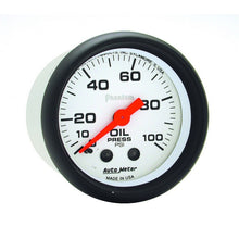 Load image into Gallery viewer, AutoMeter Phantom 52mm Mechanical Oil Pressure Gauge - 0-100 PSI for Automotive Performance and Reliability