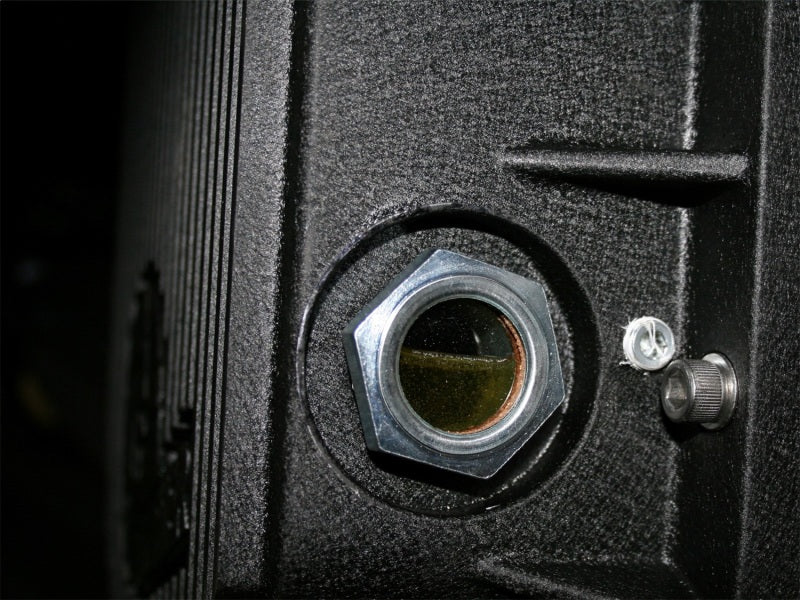 aFe Power Differential Cover Oil Level Sight Glass - 1 inch x 11.5 NPTF for Enhanced Oil Monitoring