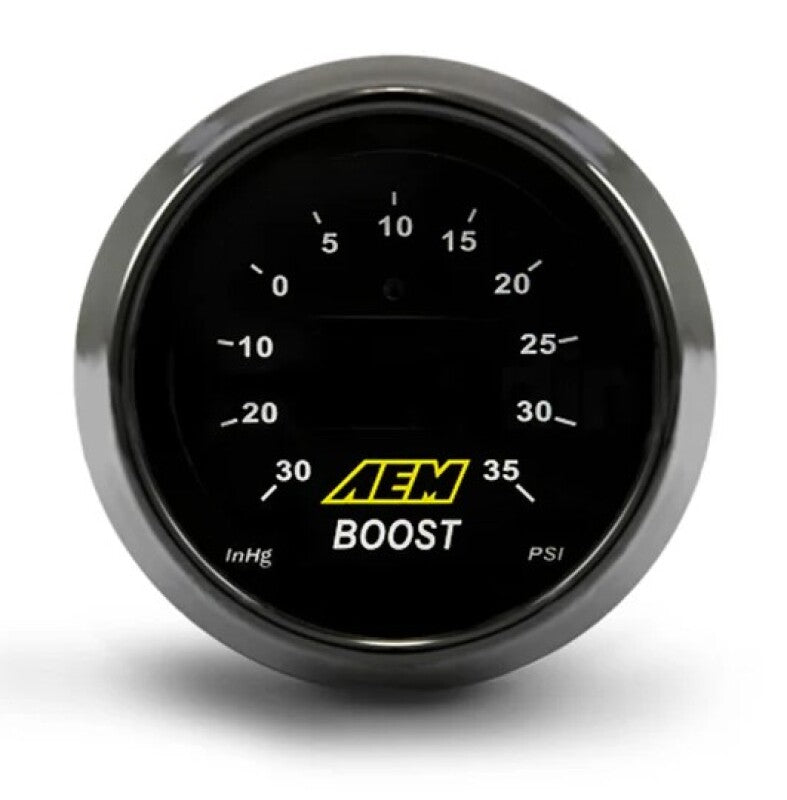 AEM 52mm Boost Digital Gauge -30 to 35 psi with Customizable Bezels and Faceplates