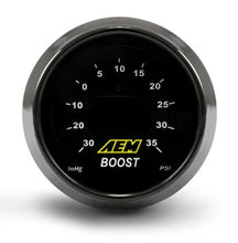Load image into Gallery viewer, AEM 52mm Boost Digital Gauge -30 to 35 psi with Customizable Bezels and Faceplates