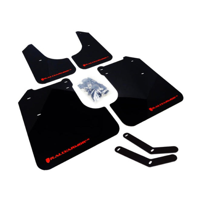 Rally Armor UR Series Mud Flaps for 2008-2010 Subaru Impreza and 2009-2010 Subaru WRX – Black with Red Logo
