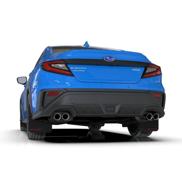 Rally Armor 22-25 Subaru WRX Black UR Mud Flap with Red Logo – Durable Polyurethane Weather-Resistant Mud Guard