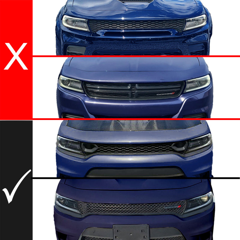 ANZO 15-23 Dodge Charger Black LED Grille with Ignition Initiation & Running Light Bar