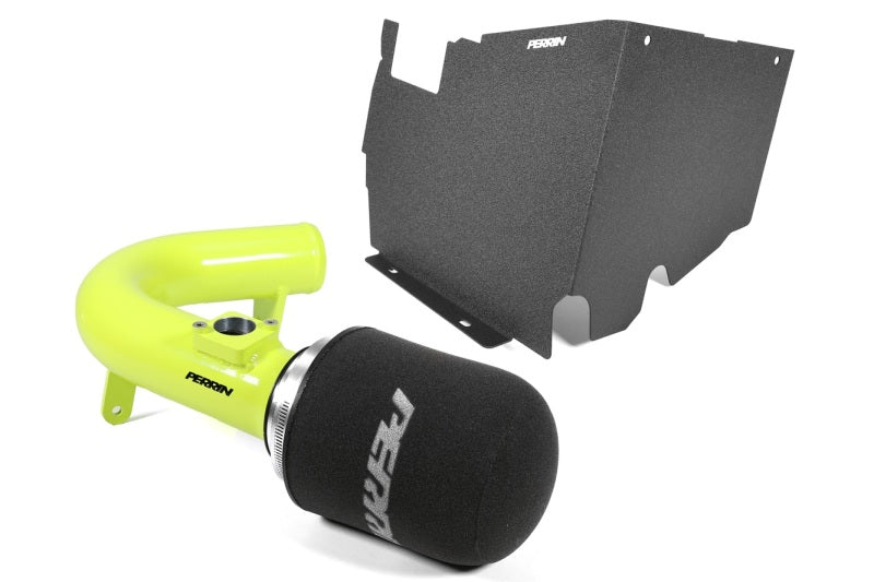 Perrin Performance Neon Yellow Cold Air Intake with Heatshield for 2022-2025 Subaru WRX