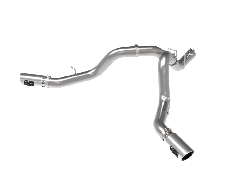 aFe Large Bore-HD 4-inch 409 Stainless Steel DPF-Back Exhaust System with Polished Tips for GM Diesel Trucks 2020-2025