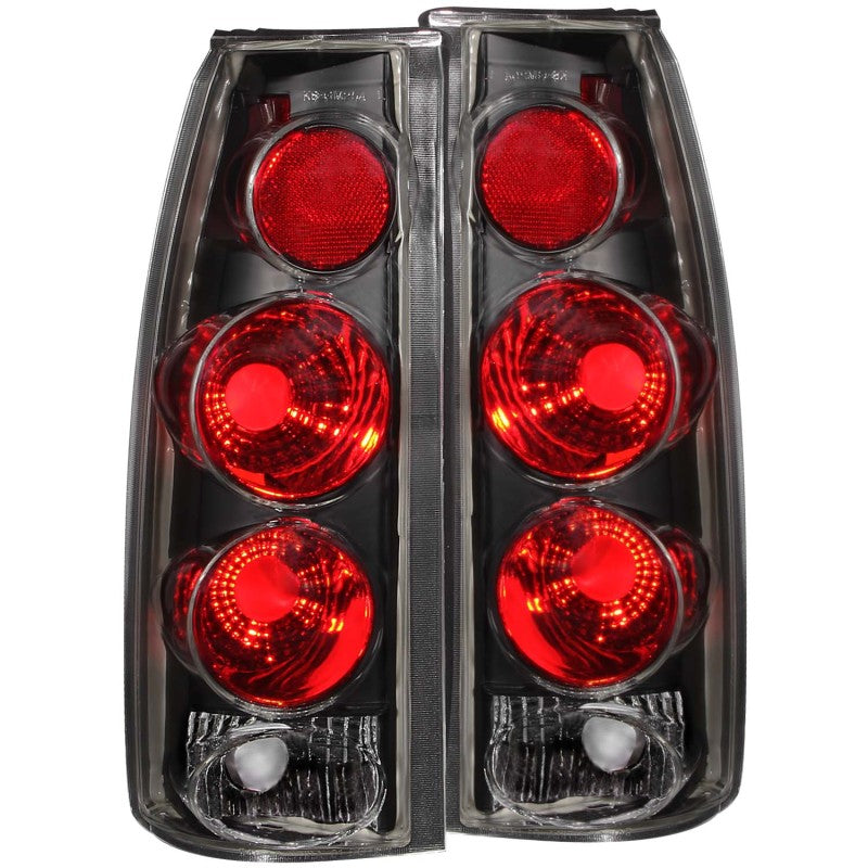 ANZO 1999-2000 Cadillac Escalade Tail Light Assembly with Clear Lens and Black Housing – 3D Style Pair