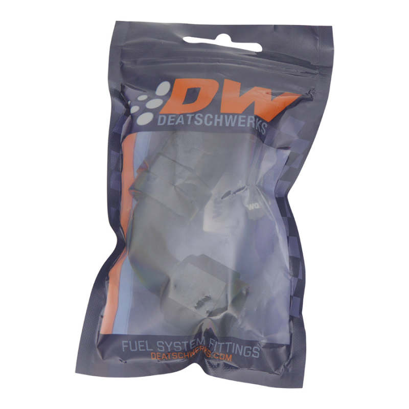 DeatschWerks 10AN Female Swivel 90-Degree Hose End PTFE with Olive Insert - Anodized Matte Black