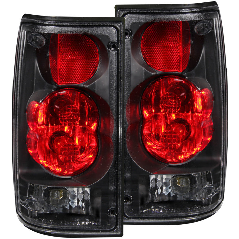 ANZO 1989-1995 Toyota Pickup Tail Light Assembly with Clear Lens and Black Housing – Pair