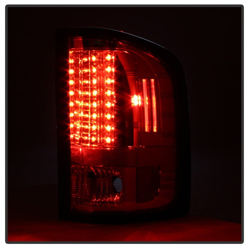 Spyder Chevy Silverado 07-13 LED Tail Lights in Red Smoke - Enhance Your Vehicle's Look