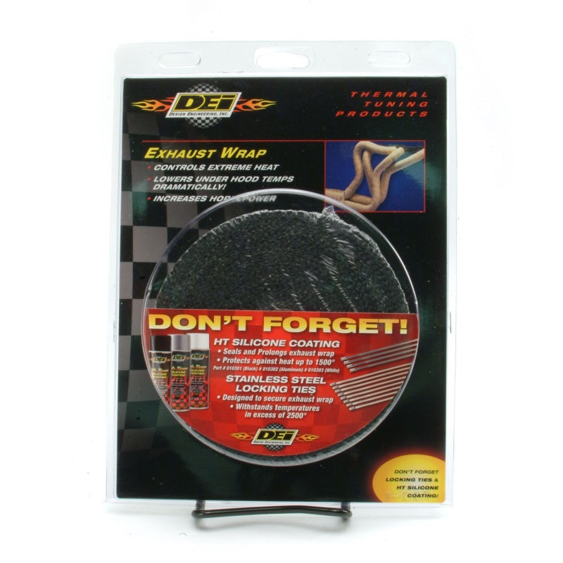 DEI Exhaust Wrap 1 inch x 50 ft - Black for Improved Performance and Heat Management