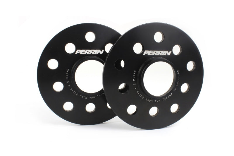 Perrin Performance 7mm Wheel Spacers for Subaru, Toyota, and Scion - Pair (Part #perPSP-WHL-107BK)