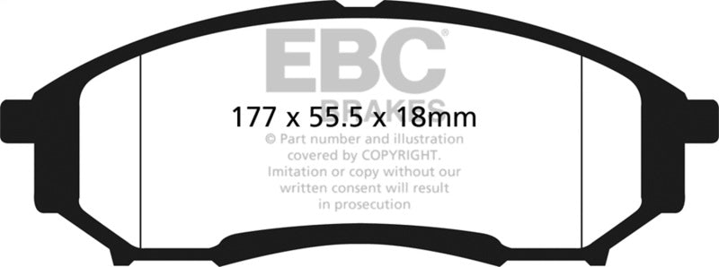 EBC ED91778 Extra Duty Rear Brake Pads for 2006-2007 Ford F-250 Super Duty 2WD