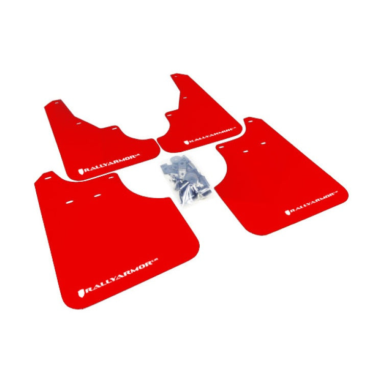 Rally Armor 09-13 Subaru Forester Red UR Mud Flap with White Logo – Premium Polyurethane, No Drilling Required