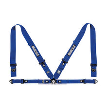 Load image into Gallery viewer, Sparco Belt 4Pt 3in/2in Competition Harness - Blue by Sparco Part Number spa04716M1AZ