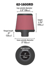 Load image into Gallery viewer, K&amp;N Engineering 62-1600RD Crankcase Vent Filter with Chrome Top and Base for Classic and Racing Applications
