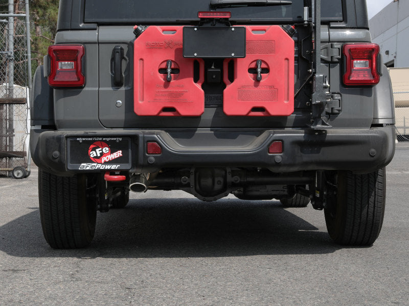aFe Mach Force-Xp Axle-Back Exhaust System with Polished Tip for Jeep Wrangler JL 2018-2019