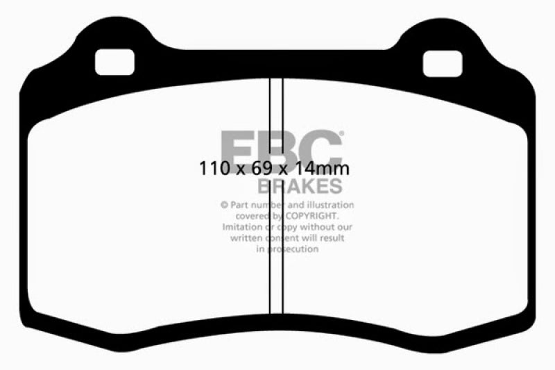 EBC Bluestuff NDX Full Race Brake Pads for Jaguar XJR and XKR - High Friction Performance