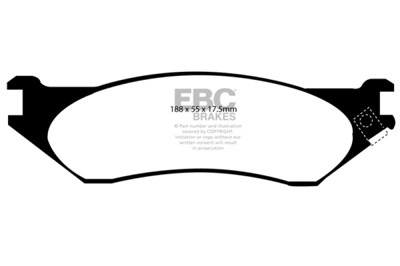 EBC Yellowstuff Brake Pads for Street and Track - Part Number ebcDP41267R