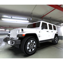 Load image into Gallery viewer, Rally Armor 18-25 Jeep JL Wrangler Black UR Mud Flap with Red Logo – Durable Polyurethane Fender Protection