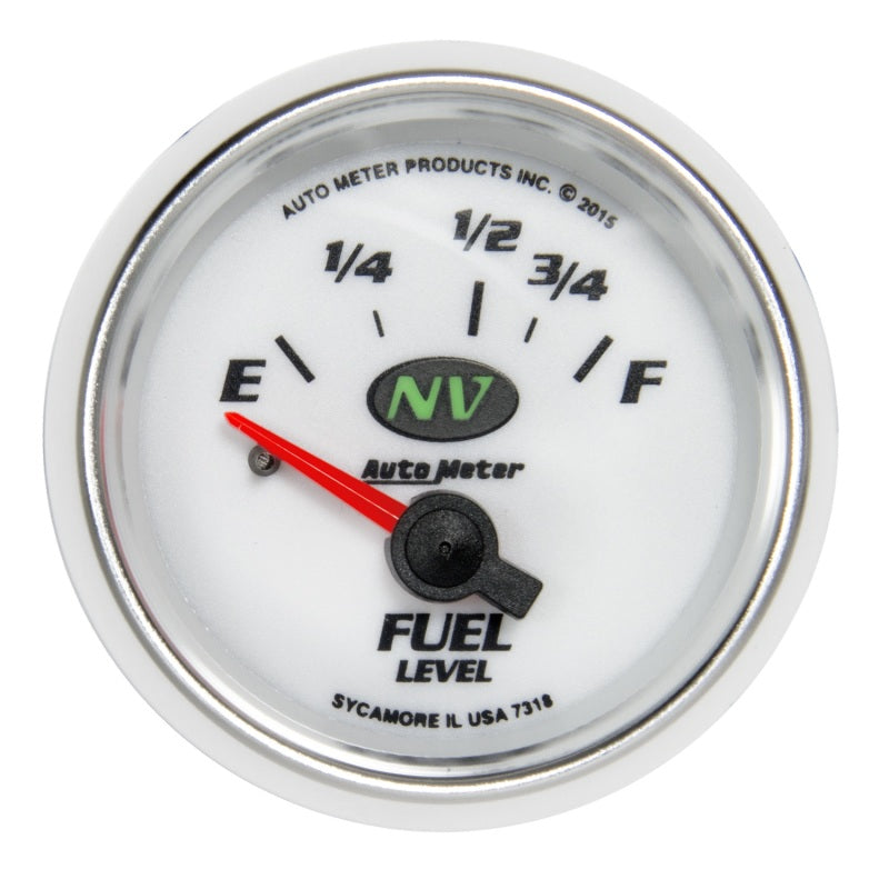 AutoMeter NV Fuel Level Gauge 2 1/16 Inch - Compatible with 16E/158F Senders