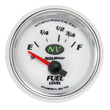 Load image into Gallery viewer, AutoMeter NV Fuel Level Gauge 2 1/16 Inch - Compatible with 16E/158F Senders