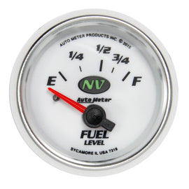 AutoMeter NV Fuel Level Gauge 2 1/16 Inch - Compatible with 16E/158F Senders