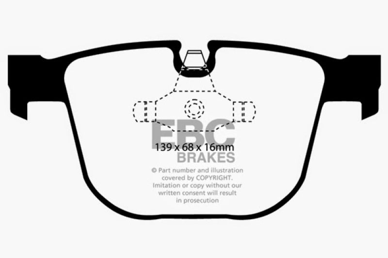 EBC Yellowstuff Rear Brake Pads for BMW 550i, 535i, M3 (2004-2010) * High-Performance Street and Track Use