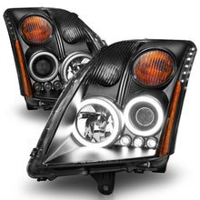 Load image into Gallery viewer, ANZO 2007-2012 Nissan Sentra Projector Headlights with Halo - Black Housing, Clear Lens Pair