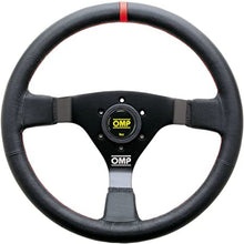 Load image into Gallery viewer, OMP WRC Steering Wheel Black and Red Leather - Part Number OMPOD0-1980-073