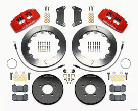 Wilwood Dynapro 6 Front Hat Kit with 12.88-inch Rotors for Mazda 3 (2004-2007) - Red Finish
