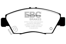 Load image into Gallery viewer, EBC Ultimax OEM Replacement Brake Pads for Honda Civic and Acura RSX * Part Number ebcUD621