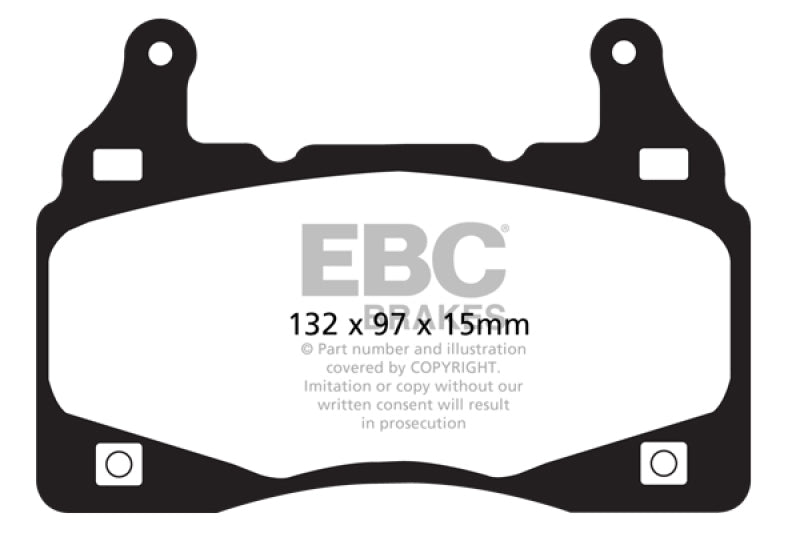 EBC Redstuff Ceramic Low Dust Front Brake Pads for Chevrolet Camaro 2011-2015