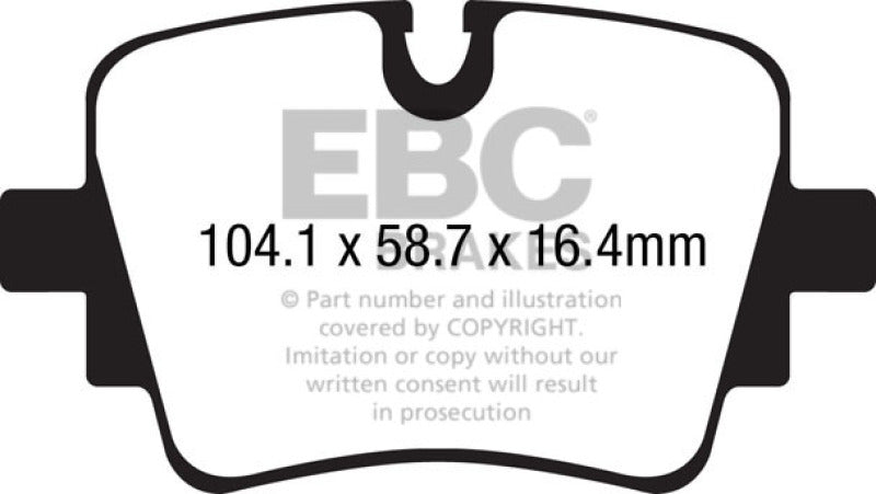 EBC Redstuff Ceramic Low Dust Rear Brake Pads for Jaguar F-Type (2014-2017) * Part Number EBCDP32190C