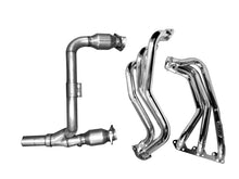 Load image into Gallery viewer, BBK 07-11 Jeep Wrangler 3.8 V6 Long Tube Exhaust Headers with Y Pipe and Catalytic Converters - 1-5/8 inch Silver Ceramic Finish