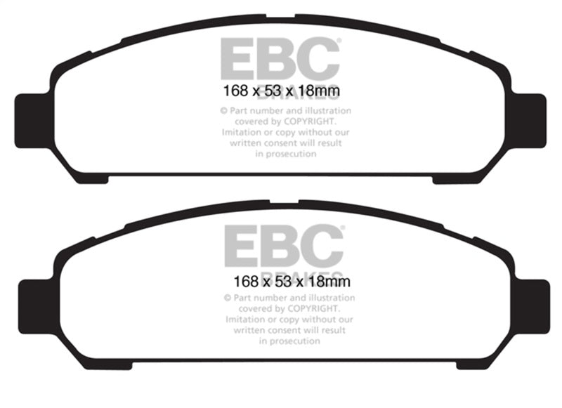 EBC DP61851 Greenstuff 6000 Series Front Brake Pads for 2009-2014 Toyota Venza