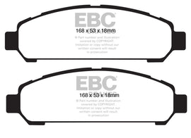 EBC DP61851 Greenstuff 6000 Series Front Brake Pads for 2009-2014 Toyota Venza