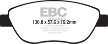 Load image into Gallery viewer, EBC Redstuff Ceramic Low Dust Front Brake Pads for Fiat 500 (2014-2018) * Part Number EBCDP32212C